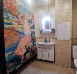 Штора «Девушка у озера», по мотивам живописи художника Огюста Ренуара, картина «La TOILETTE»