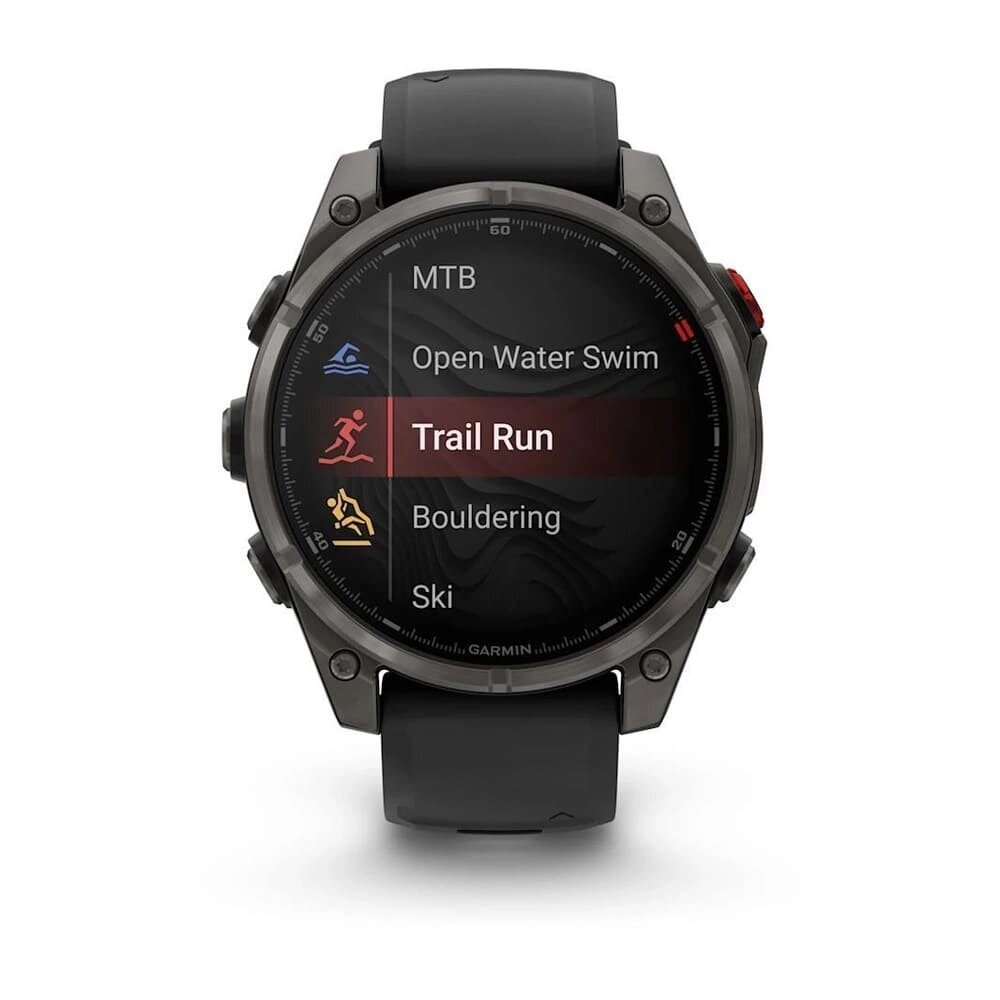 Умные часы Garmin Fenix 8 Pro 47mm, Amoled/Sapphire, Carbon Grey DLC Titanium with Black/Pebble Gray silicon Band (010-03198-01)