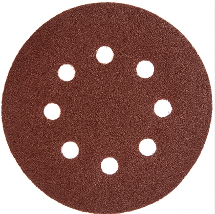 Круг шлифовальный на липучке Work 125мм/Р80, 10шт/100шт