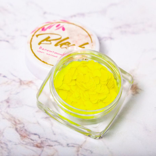 Blesk, Дизайн для ногтей "Валентинки", цвет желтый