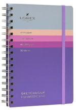 Скетчбук А5 30л. "Lorex curly aquarelle gradient touch" 200г/м2 тонированная бумага, тв.облистер soft to