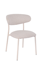 Стул обеденный Ayla серый белые ножки