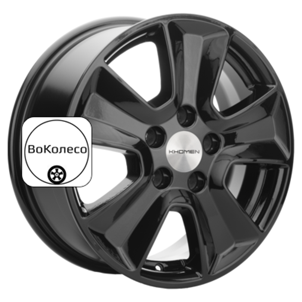6,5x16/5x114,3 ET43 D67,1 KHW1601 (Huyndai/Kia) Black Khomen Wheels