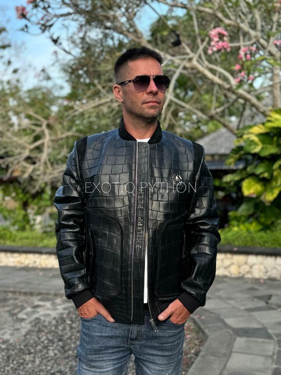 Мужская куртка из кожи крокодила Philipp Plein JT-130