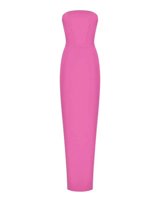 Платье макси корсетное из атласа со шнуровкой