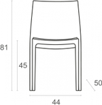 Стул пластиковый Siesta Contract Maya, оранжевый