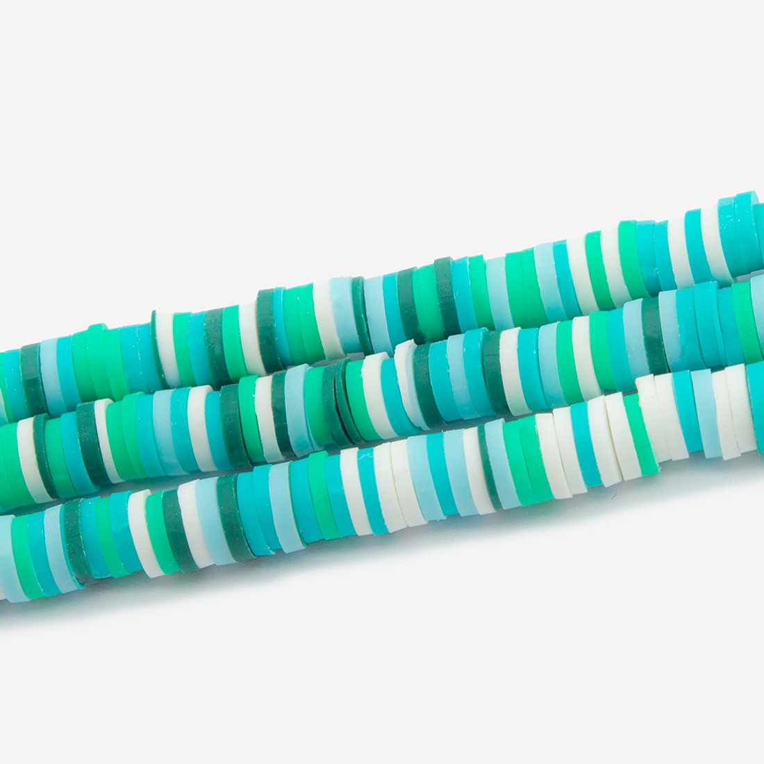 Бусины хеши, каучук, оттенок микс "Зелень"