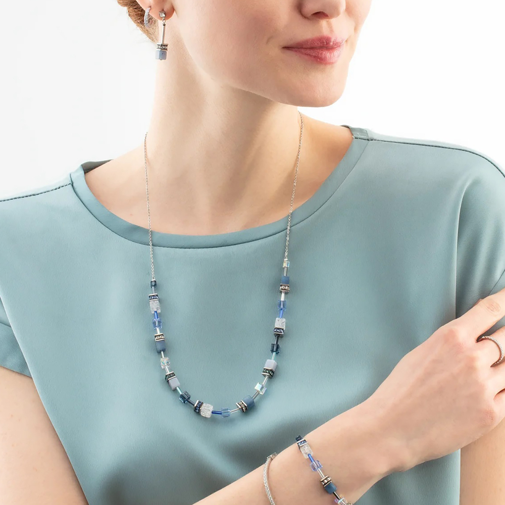 Колье Coeur de Lion Blue-Silver 3035/10-0717
