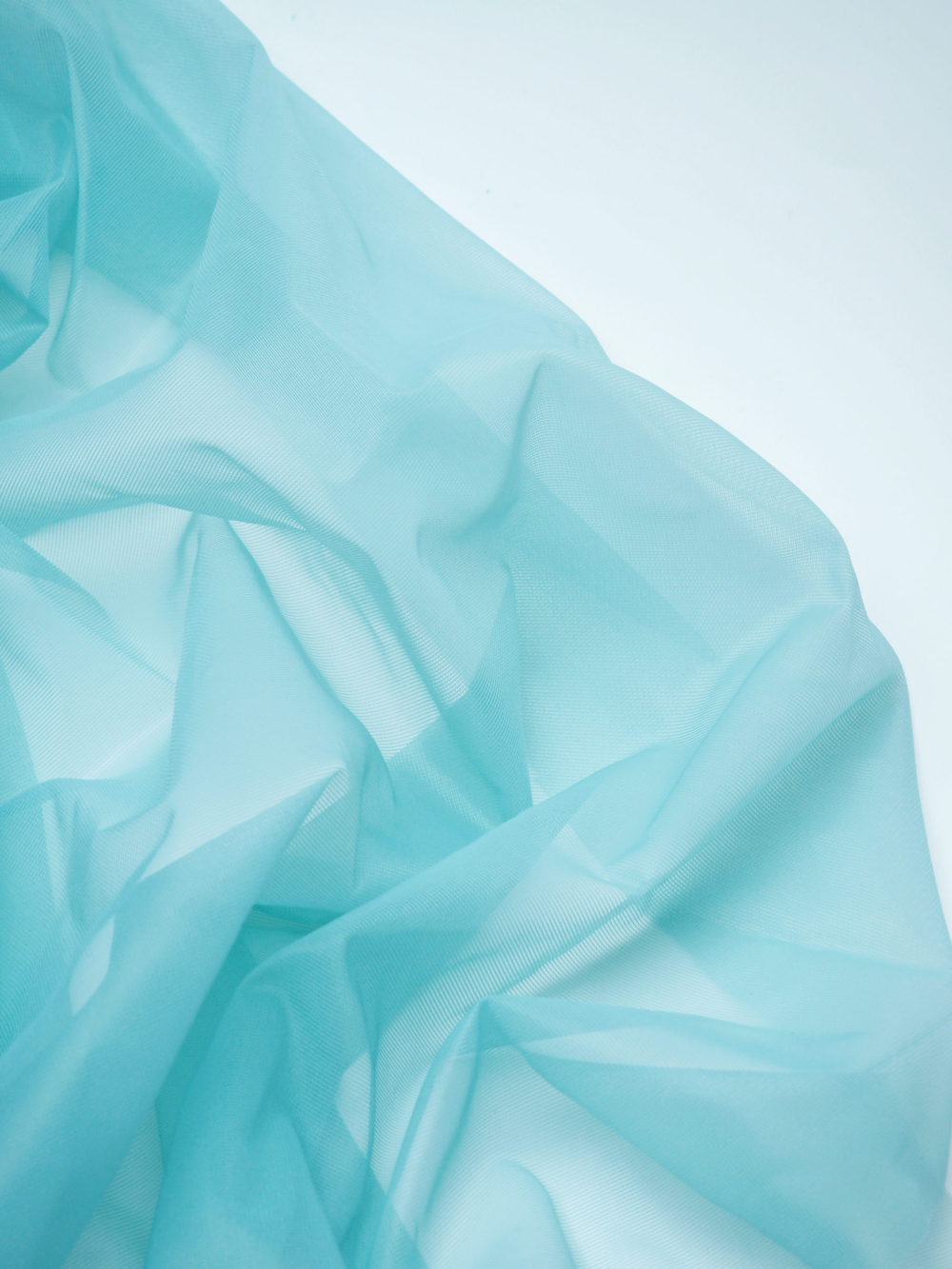 Сетка корсетная пастельно-бирюзовая неэластичная отрезами