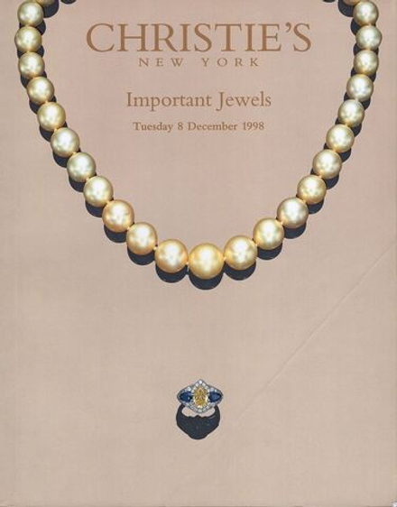 Каталог аукциона Christie's, Нью-Йорк, Ювелирное искусство от 8 декабря 1998 года