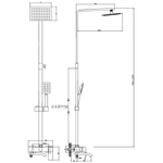 Душевая система 35к HB24815 HAIBA лейка "Тропический душ" НЕРЖ