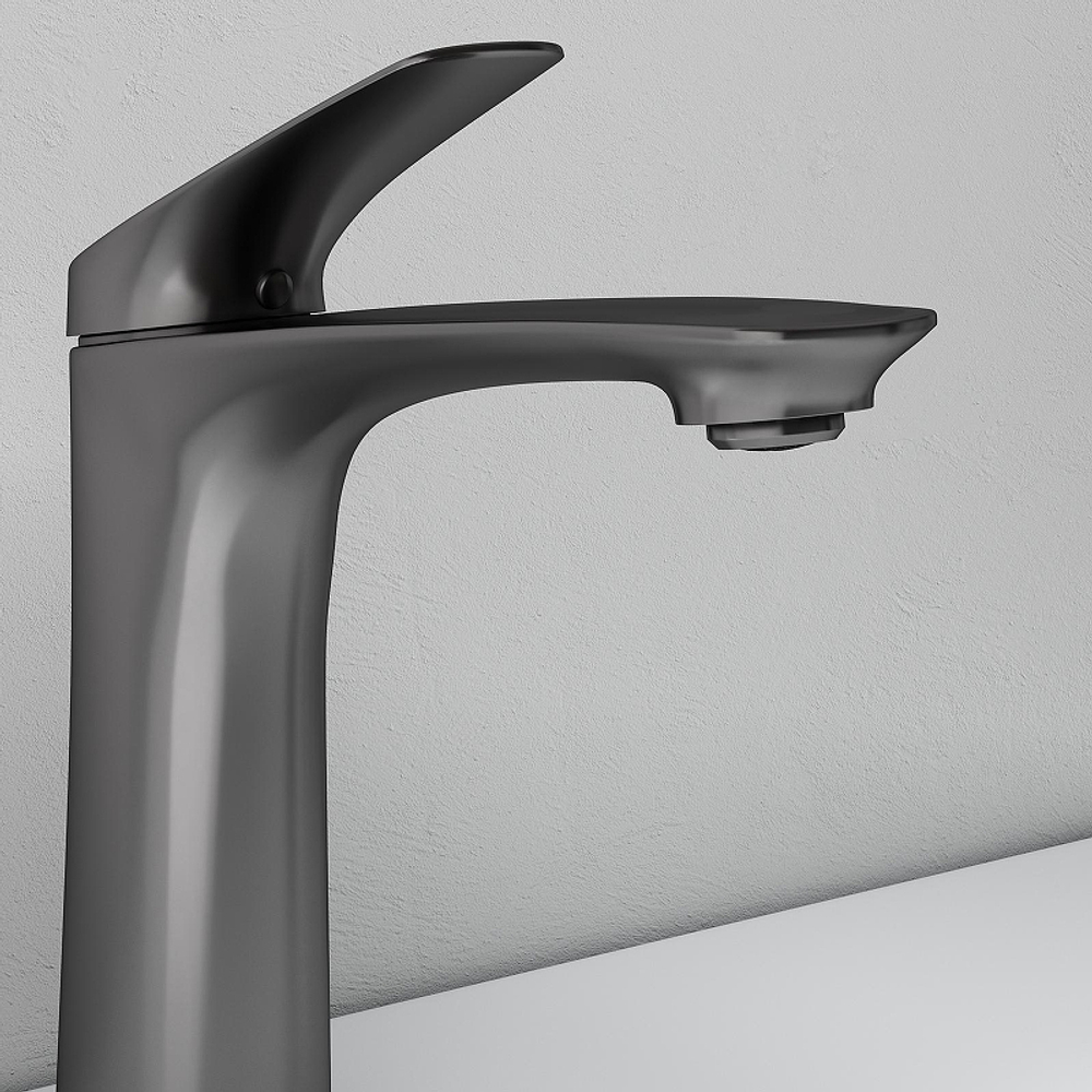 Смеситель для раковины Abelsberg Perfecta INF60101GM цвет Космическая сталь