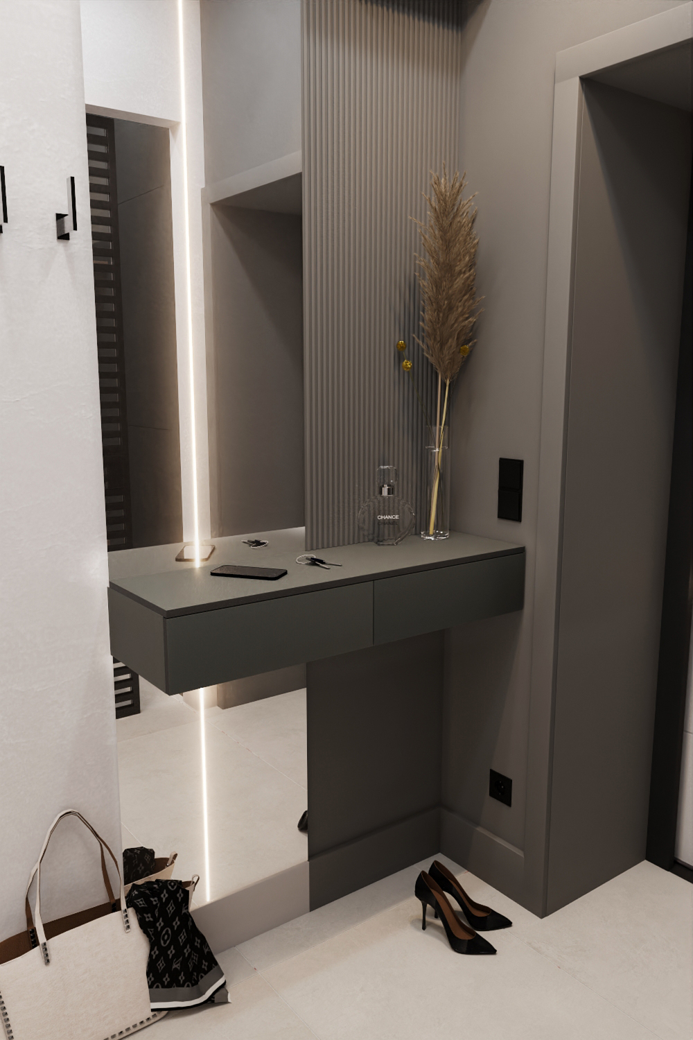 Тумба подвесная туалетный стол "Консоль 1000"