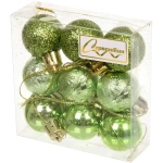 Новогодние шары 3 см (набор 9 шт) «Микс фактур», салатовый