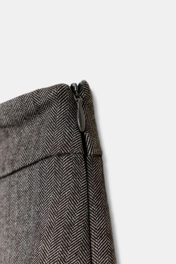 ZARA ЮБКА-ШОРТЫ СО СКЛАДКАМИ И РЕМНЕМ, КОРИЧНЕВЫЙ