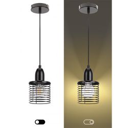 Светильник подвесной (подвес) ЭРА PL5 BK металл, E27, max 60W, высота плафона 170мм, подвеса 800мм, черный