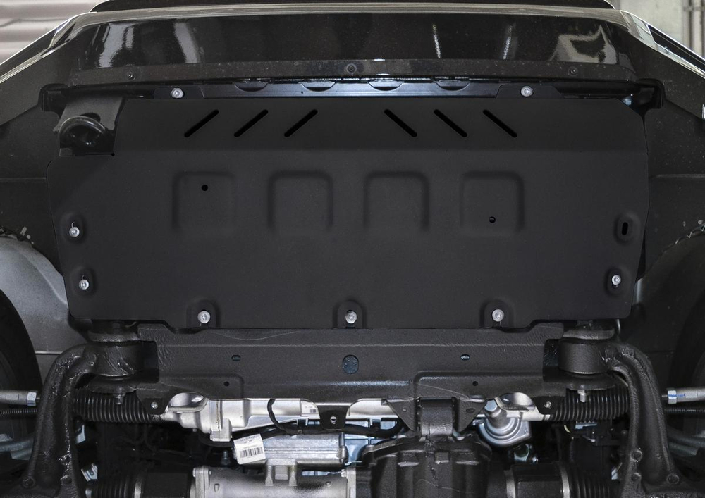Защита радиатора Rival для Mercedes-Benz G-klasse W464 (V - 2.9D (249 л.с.); 4.0 (421/585 л.с.)) 2018-н.в., сталь 3 мм, без крепежа, штампованная, 2.3946.1