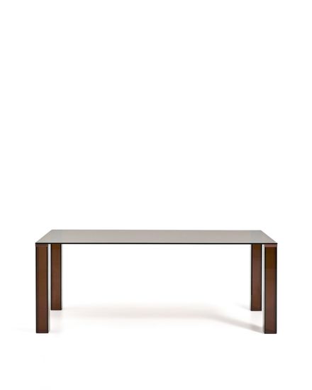 Стол Adularia из коричневого закаленного стекла 200 x 100 см