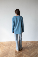 Лонгслив Basic, Пыльно-Голубой