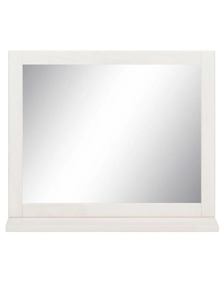 Настенное зеркало Веста, 60х51,8 см из сосны, белый воск