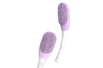 Щетка массажная электрическая для тела CleverCare, цвет сиреневый