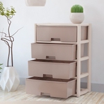 Комод 4-х секционный "Колорит" широкий (бежевый)