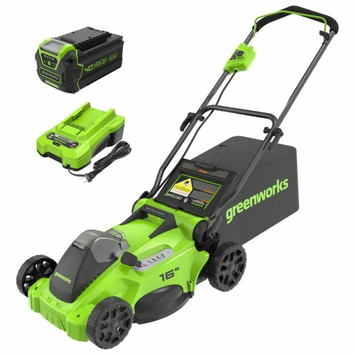 Газонокосилка аккумуляторная 40V Greenworks GD40LM16XK4 б/щ 40см 45л 16кг без АКБ и ЗУ