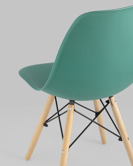 Стул Eames Style DSW серо-зеленый x4 (разборный каркас)