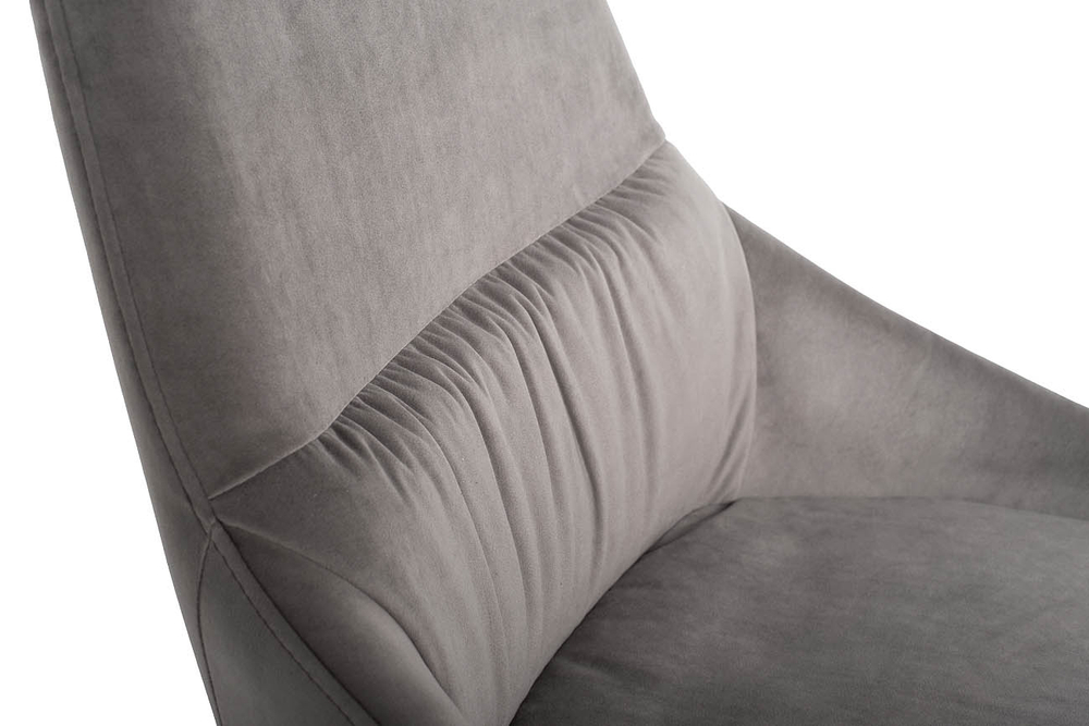 Стул Garda Decor велюр серый на металлическом основании 55*62*94 см