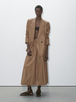 Massimo Dutti Двубортный блейзер - Studio, норка