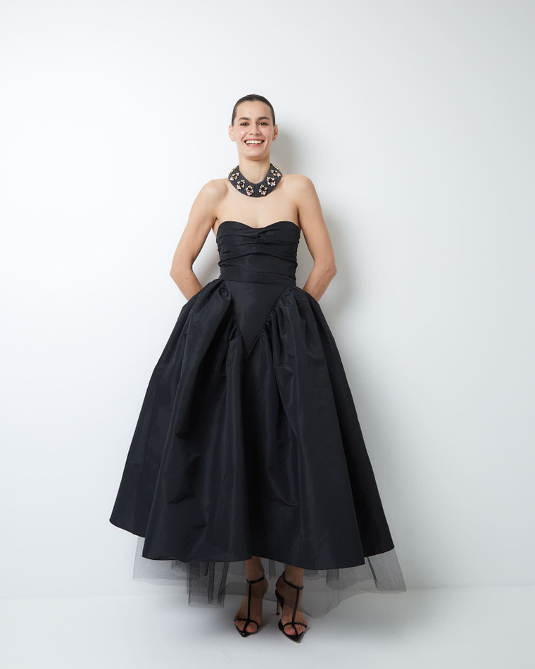 Юбка из тафты черный