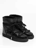 Высокие комбинированные кеды INUIKII 75202-007 Sneaker Gloss Black на меху
