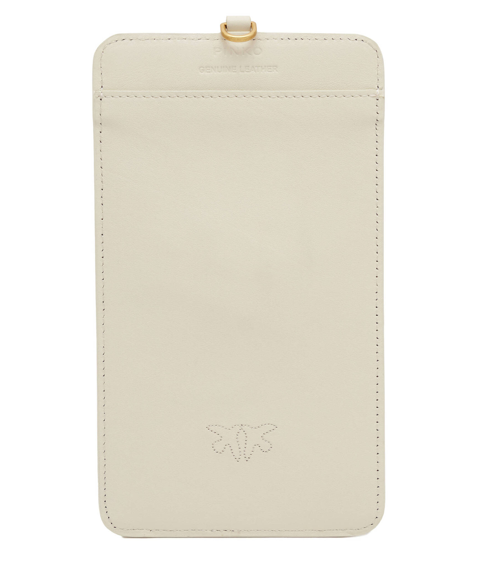 Кожаная сумка для телефона PHONE FOLDER VITELLO MORBIDO Pinko - кремовый(101773 A0QO)