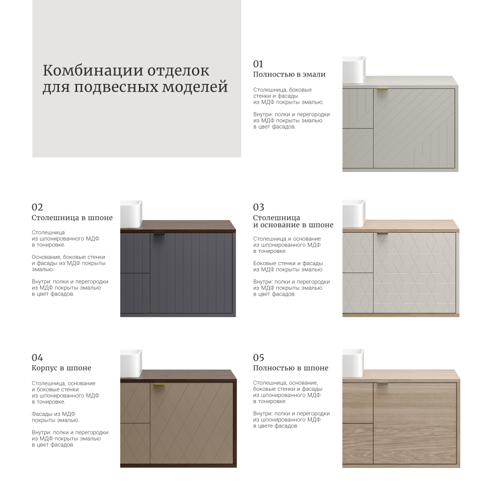 Тумба для ванной подвесная WPR 77