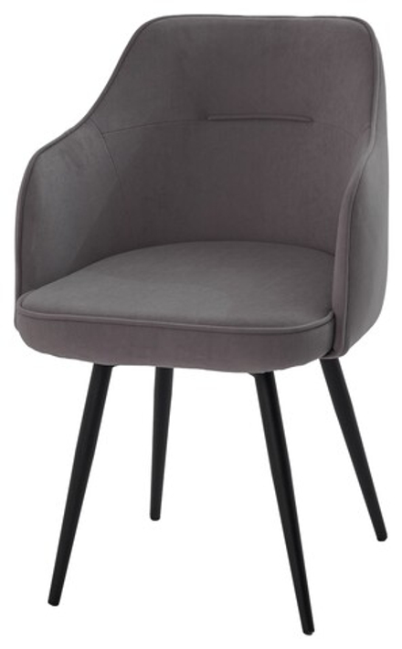 Стул ЛОРИС 360 град. поворот. B28 Темно-серый, велюр / черный каркас, М-City