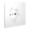 Накладка для розетки с заземлением и защитными шторками, с USB A+C, S70 (белый матовый) vls001002