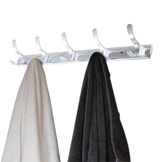 Крючки двойные на планке 5 шт. Besser BS 8215 (45,5х5,5х6,5 см) из хромированного цинкового сплава