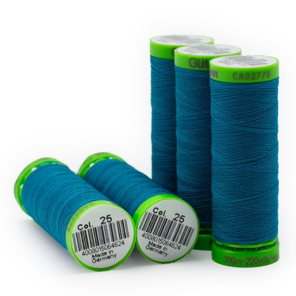 Нитки для тонких тканей Gutermann Extra Fine 150 (200 метров), 5 кат. | 025 св. морская волна