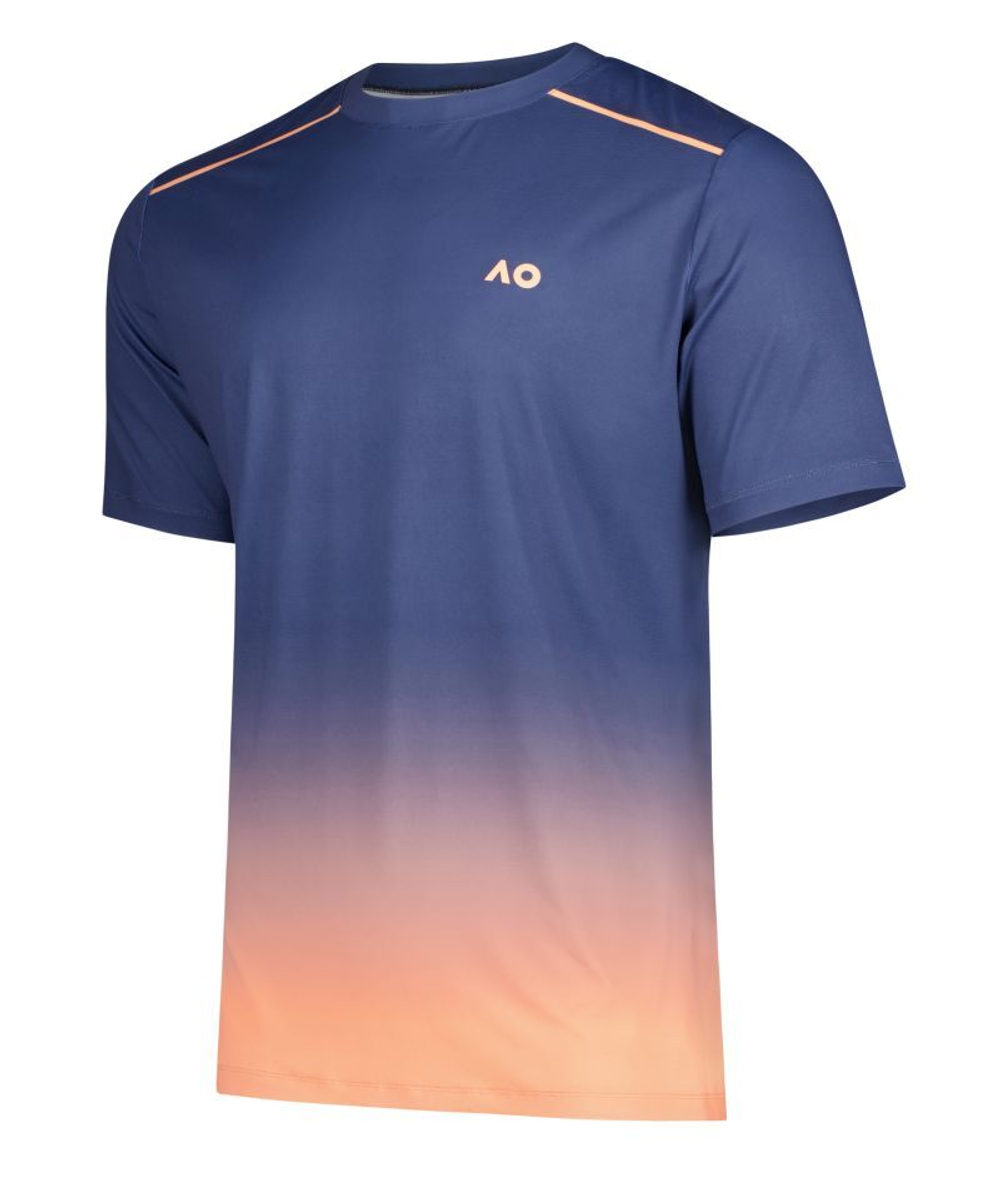 Футболка мужская теннисная Australian Open Performance Tee - pacific ombre