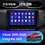 Teyes CC2 Plus 9"для Renault Triber, Nissan Magnite 2019-2021 (прав)