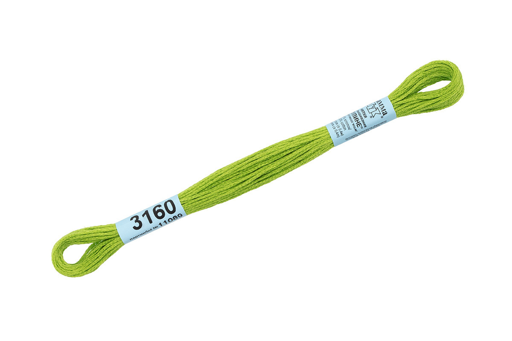 Мулине "Gamma", 100% хлопок , 8 м, №3160