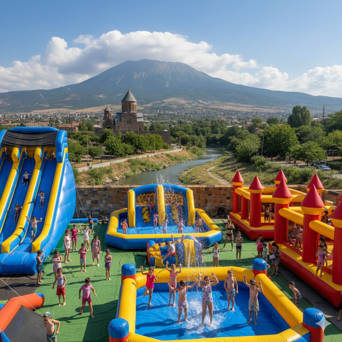 Надувной батут купить в Капане недорого | БатутМастер