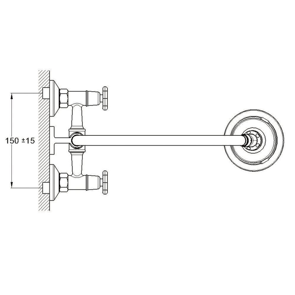 Душевая система для ванны, Solone, с кран-буксой, хром, JIK16-A102-A
