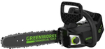 Пила цепная одноручная аккум. GREENWORKS GD40TCS 40В,25см,1/4-1,3-58,б/щ,без АКБ и ЗУ (2003807)