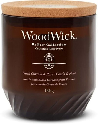 WOODWICK RENEW LARGE CANDLE BLACK CURRANT & ROSE CANDLE 609 GR