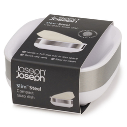 Мыльница Joseph Joseph Slim Steel белая