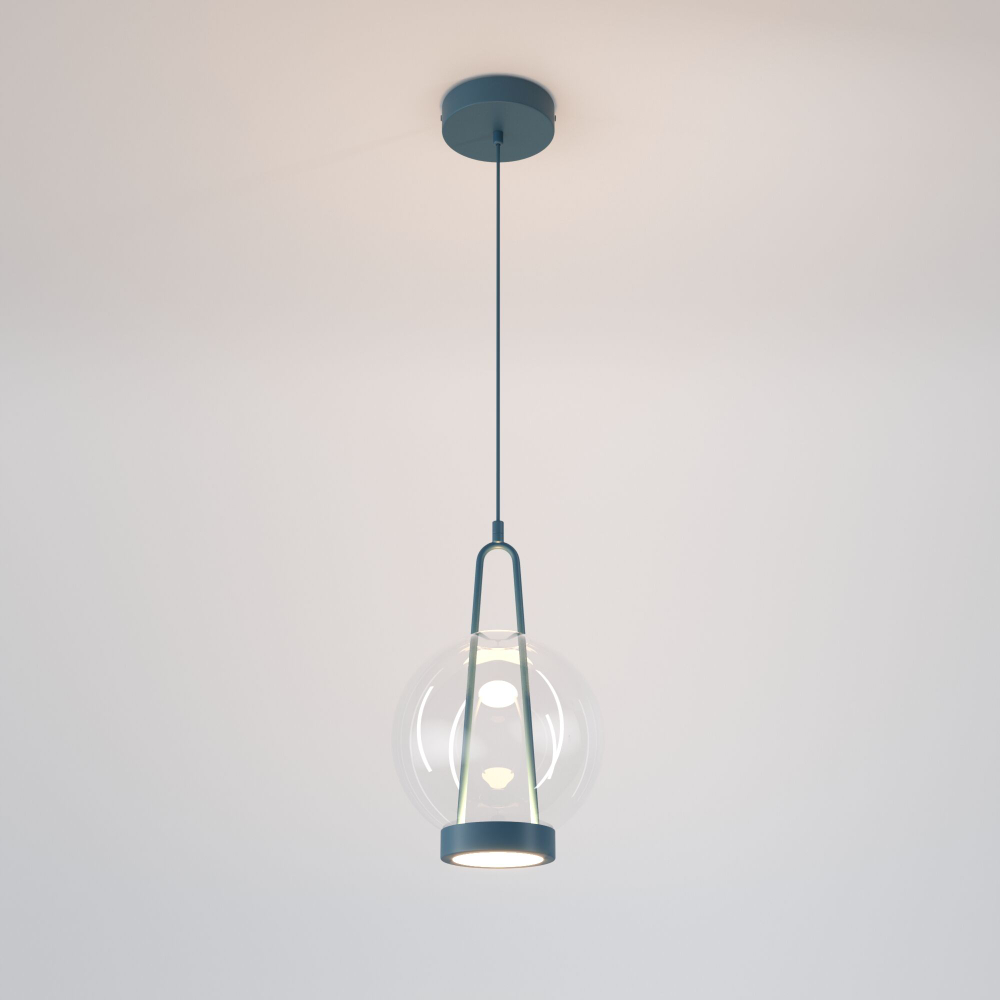 Подвесной светодиодный светильник со стеклянным плафоном 50267/1 LED синий