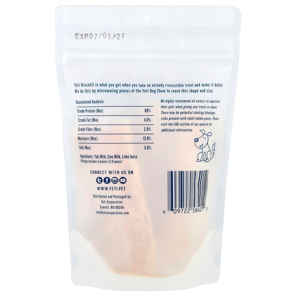 Yeti Dog Chew, Biscotti, для собачки, 56,7 г (2 унции)