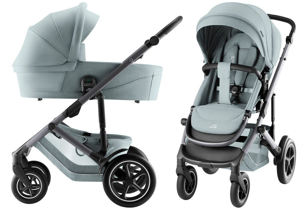Коляска 3 в 1 Britax Roemer Smile 5Z Style и автокресло Baby-Safe Pro Classic Deep Black Harbor Blue