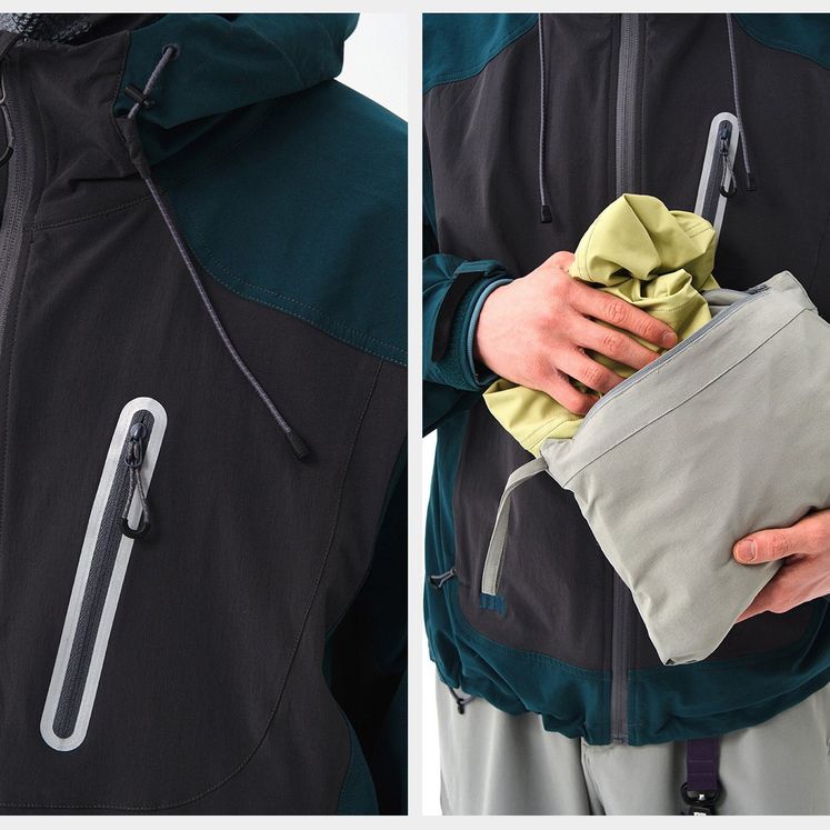 Куртка NOTHOMME SHELL COLORBLOCK, зеленый серый